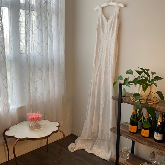 Brand New!!! Geometric Sequin Gown - Picture 1 of 9